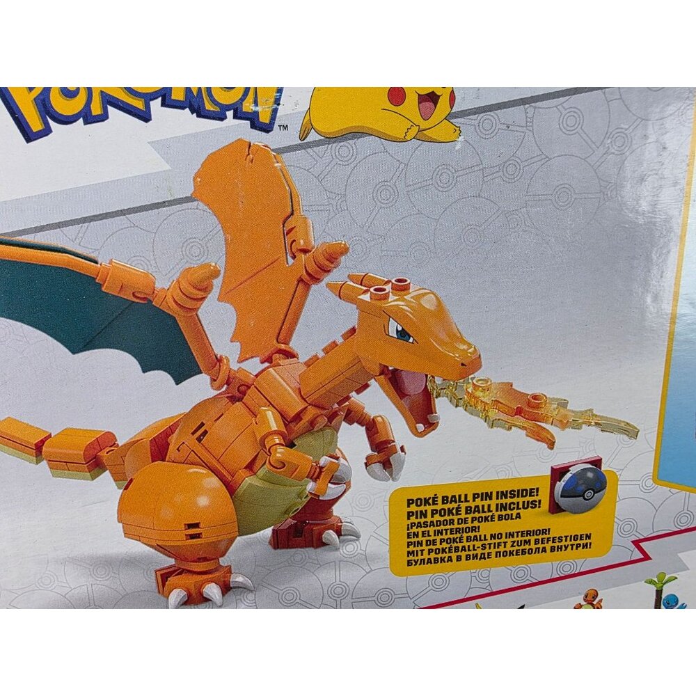 Mega Pokémon Charizard Building Set 222 Pieces Bonus Poké Ball Pin - Picture 6 of 9
